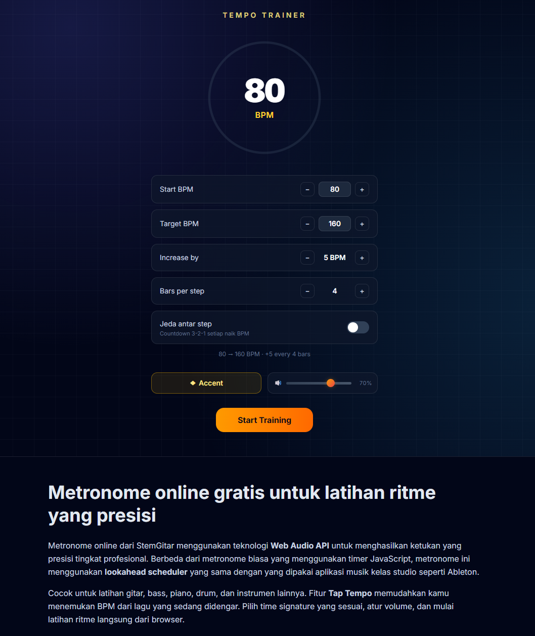 Online Metronome — Tempo Trainer